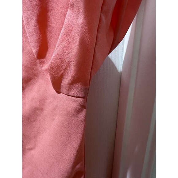 Banana Republic Tie Long Sleeve Blouse Top Salmon Petite XS - Picture 5 of 10